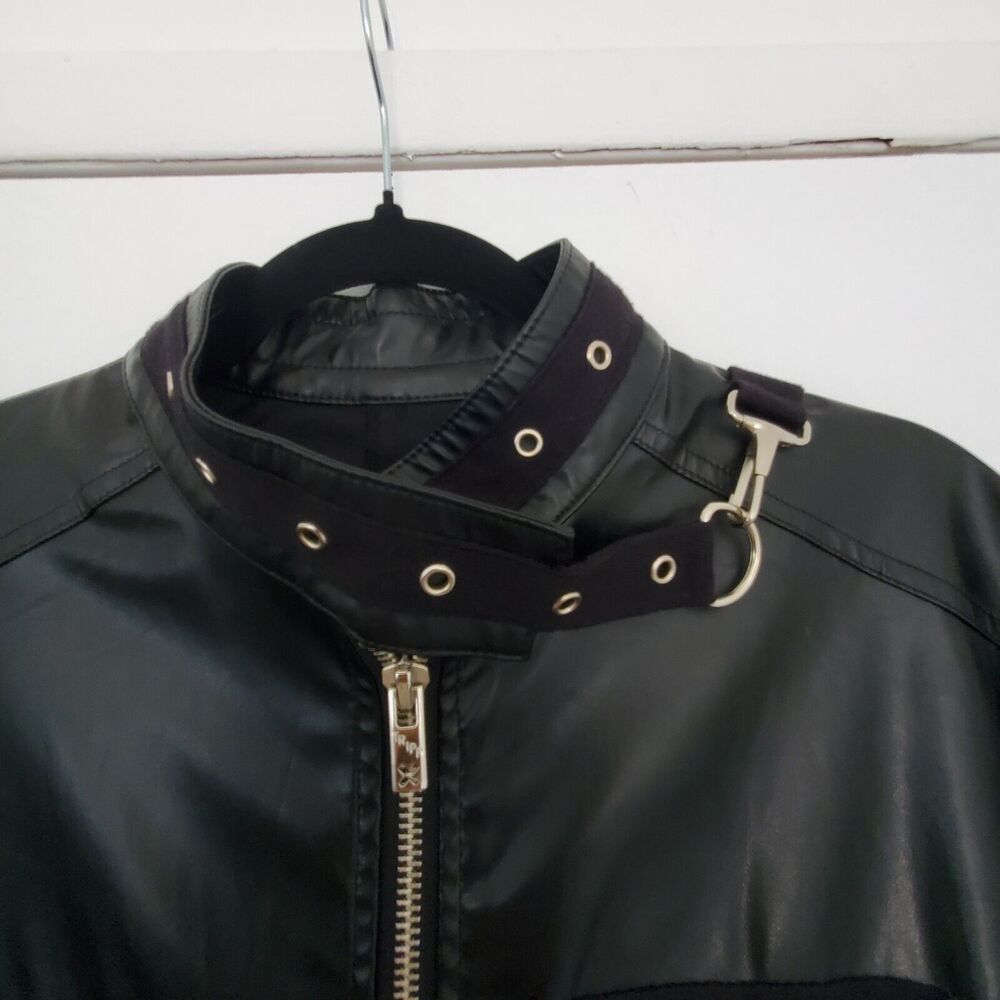 VTG TRIPP NYC Black Trench Coat Jacket Punk Gothic Hellraiser Bondage Men's M - Picture 8 of 16
